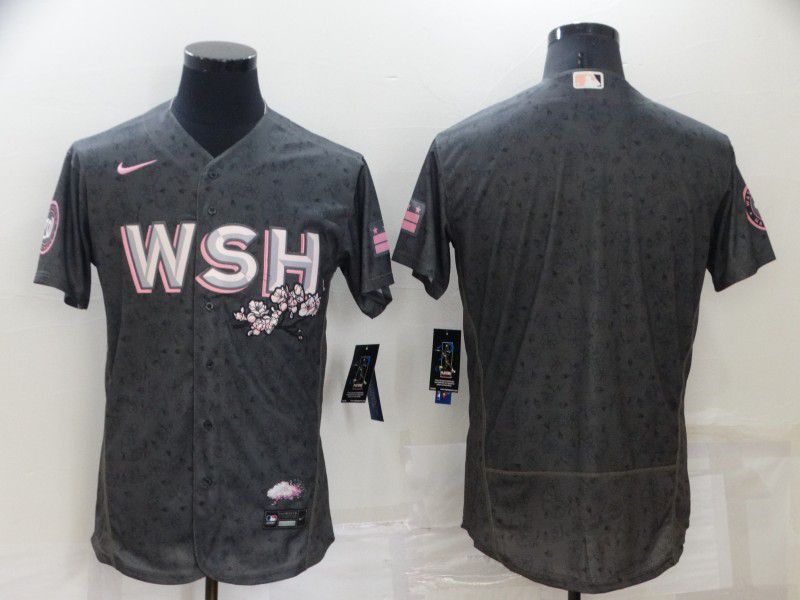 Men Washington Nationals Blank Grey City Edition Elite Nike 2022 MLB Jersey->washington nationals->MLB Jersey